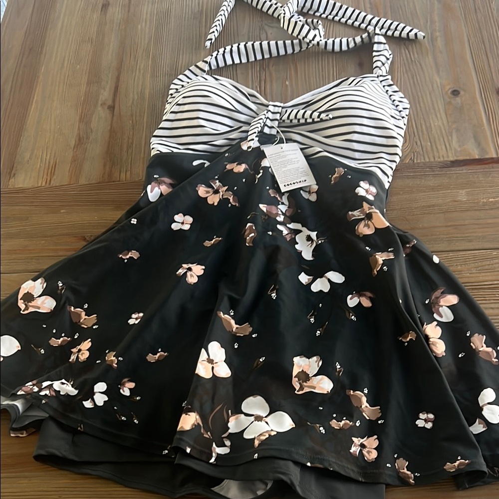 NWT Cocoship Swim Dress with Shorts
